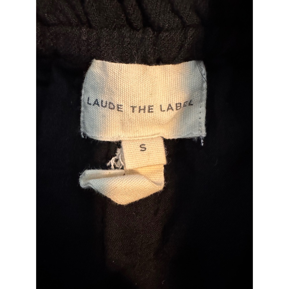 LAUDE the Label Everyday Crop Pant Black Cotton Wide Leg Small - Picture 5 of 5